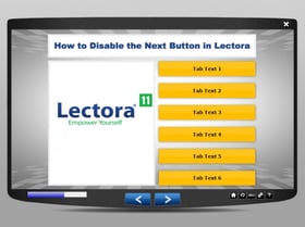 How to Disable the Next Button in Lectora